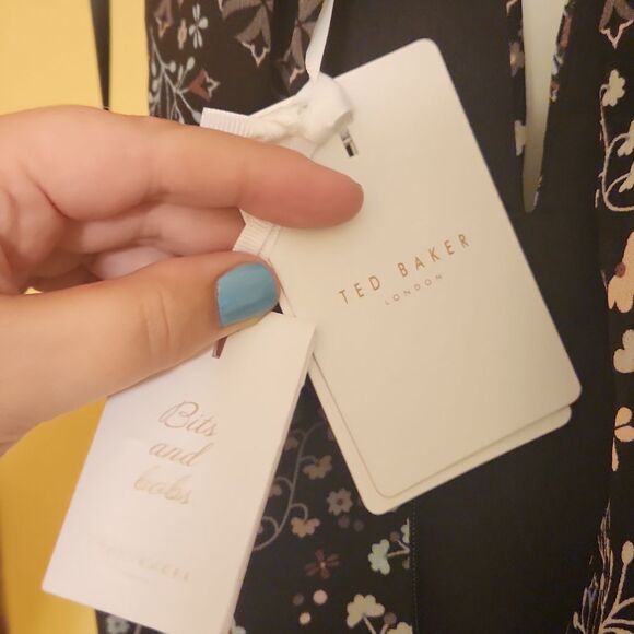 Ted Baker Hazel High-Neck Wide Leg Jumpsuit Size 1 US 0-2 NWT - Picture 11 of 13